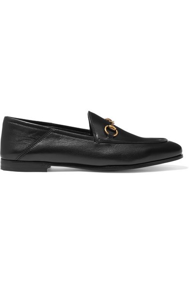 Gucci - Brixton Horsebit-detailed Leather Collapsible-heel Loafers - Black | NET-A-PORTER (US)