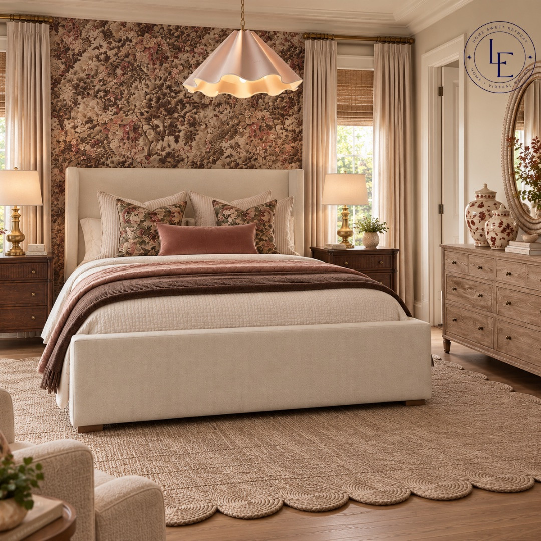 The Heirloom Room 🤎

A little romantic, a little collected, and full of the kind of details that make a room feel like it’s evolved over time. Rich florals, warm wood, soft rose, creamy neutrals and vintage-inspired accents give this bedroom that cozy, old-meets-new feeling I love.

#LTKHome