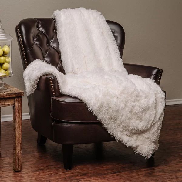 Dedrick Shaggy Super Elegent Sherpa Long Fur Throw | Wayfair North America