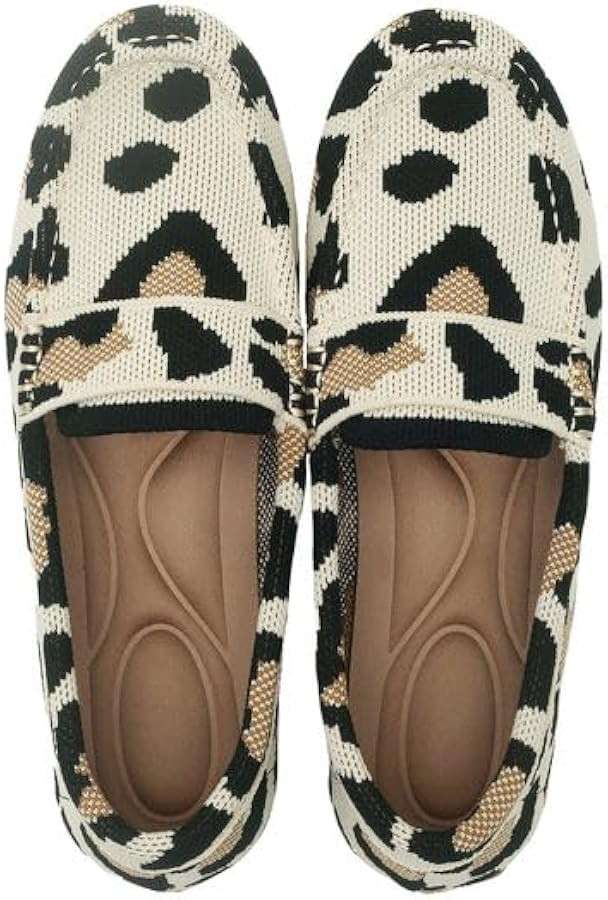 Women's Lightweight Knitted Loafers Casual Flat Shoes Comfortable Boat Shoes Flat Bottomed Breath... | Amazon (US)