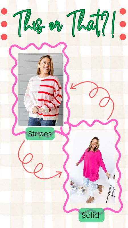 This or that: striped or solid sweaters?

#LTKfindsunder50 #LTKfindsunder100 #LTKSeasonal