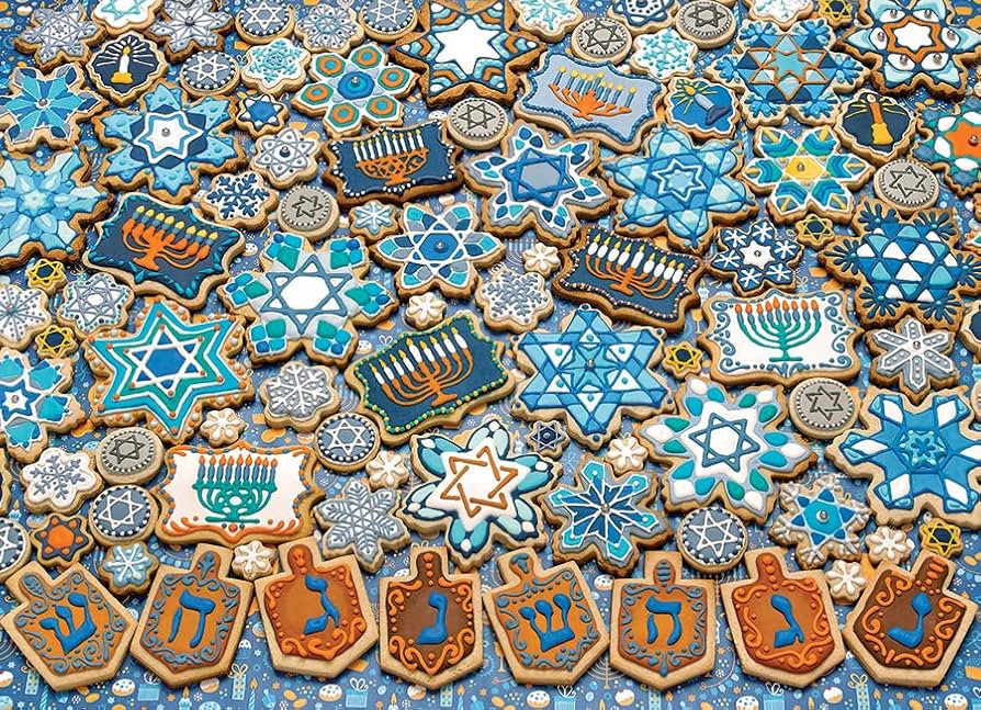 Cobble Hill 1000 Piece Puzzle - Hanukkah Cookies - Sample Poster Included | Amazon (US)