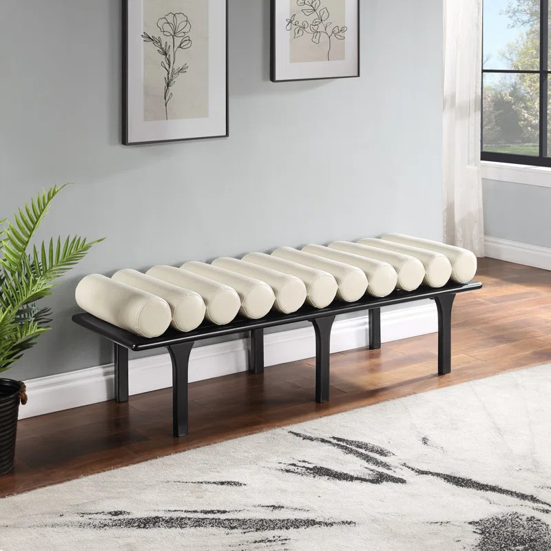 Boutis Vegan Leather Upholstered Bench | Wayfair North America