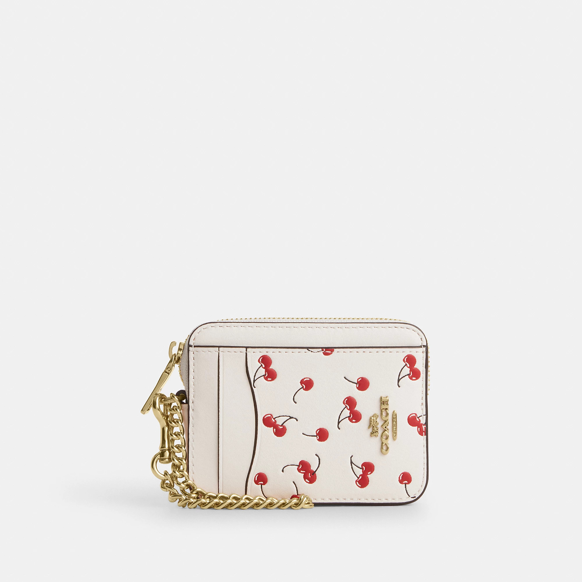 Zip Card Case With Cherry Print | Coach Outlet US