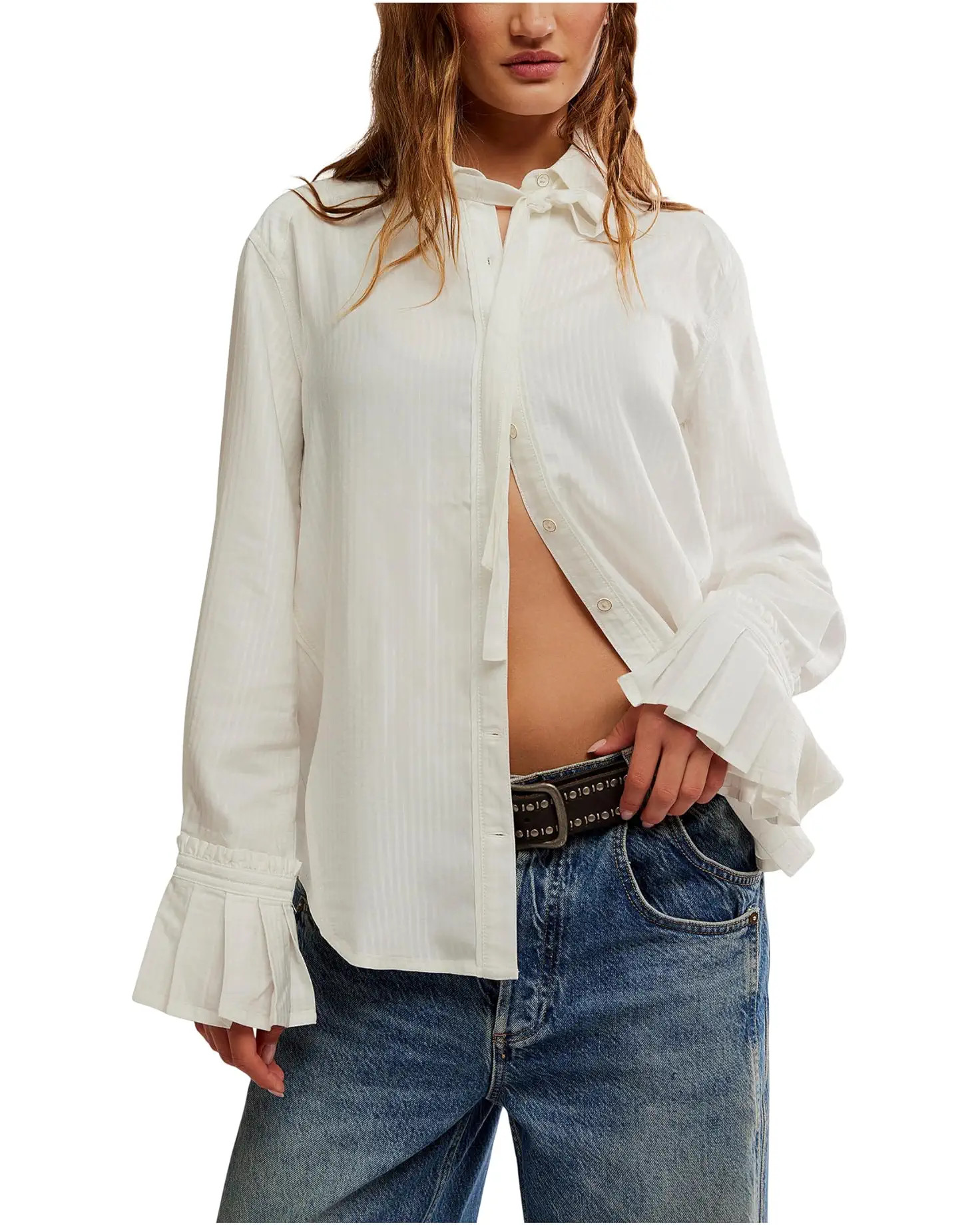 Women's Free People Mary Lou Silky Shirt | Zappos