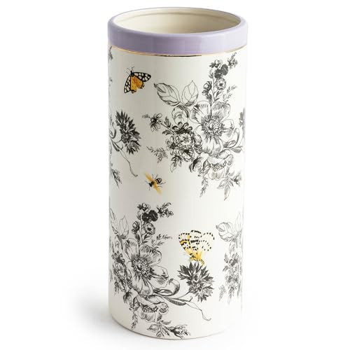 MACKENZIE-CHILDS Butterfly Toile Ceramic Vase, Unique Flower-Vase Decor, Tall | Amazon (US)