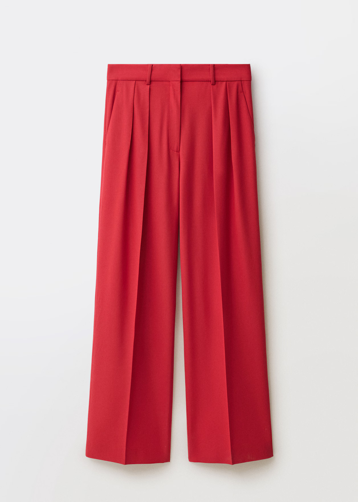 Wideleg wool-blend suit trousers - Women | MANGO United Kingdom | MANGO (UK)