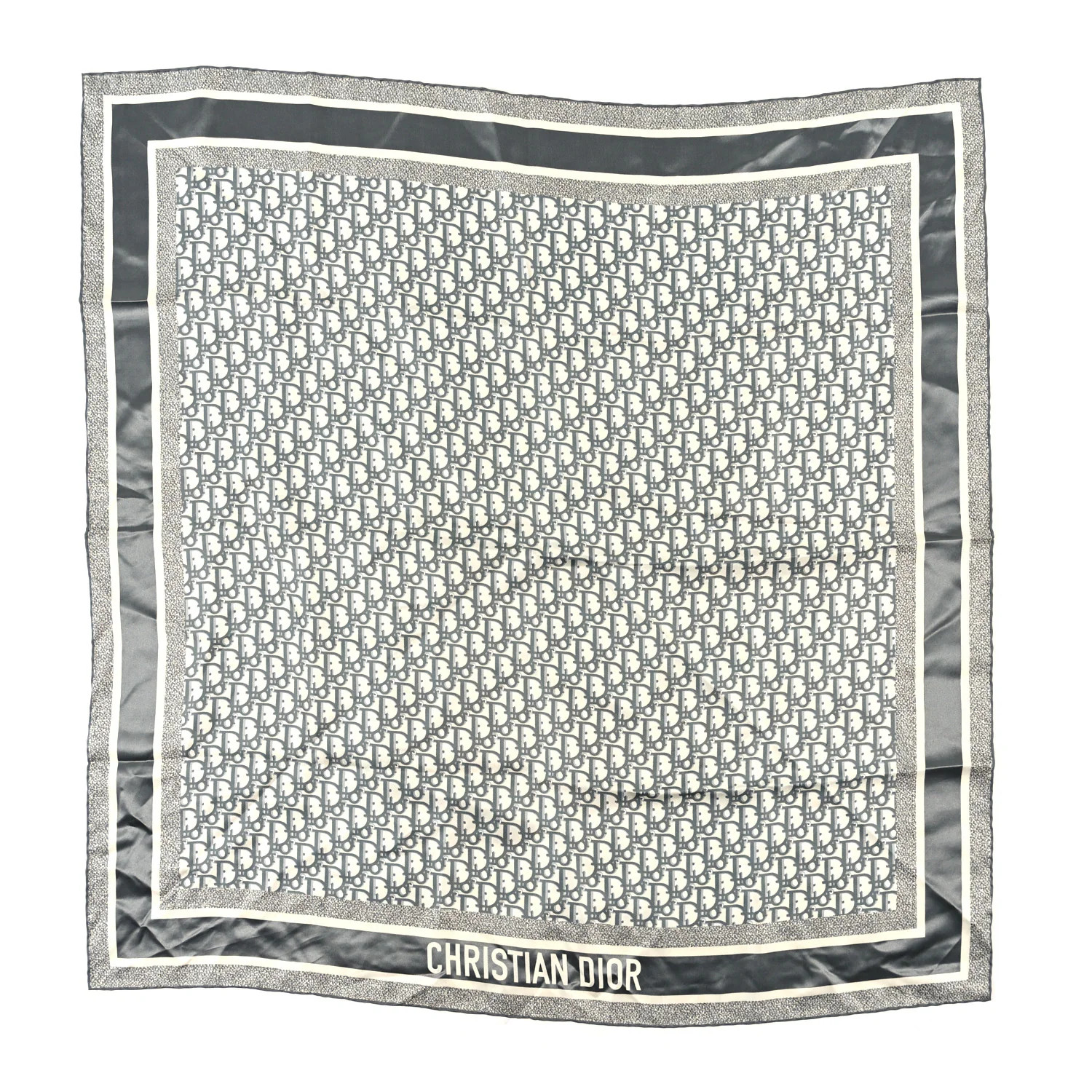 Silk Oblique Scarf Blue | FASHIONPHILE (US)