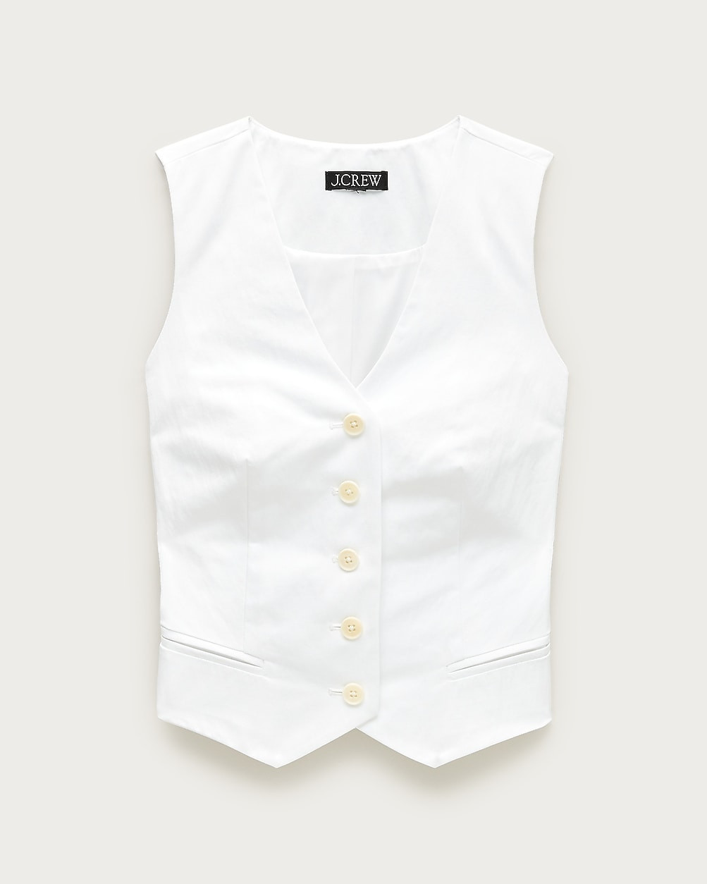 Shrunken V-neck vest top | J. Crew US