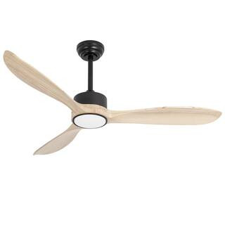 raccroc 52 in. LED Indoor/Outdoor White Ceiling Fan with Remote Control, Timer, Adjustable 3-Colo... | The Home Depot