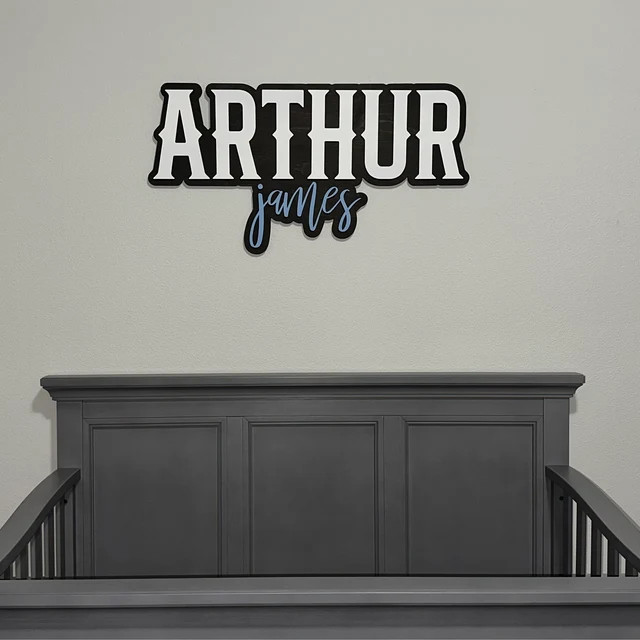 Custom 3D Name Sign Boy Nursery Name Sign Nursery Wall Art - Etsy | Etsy (US)