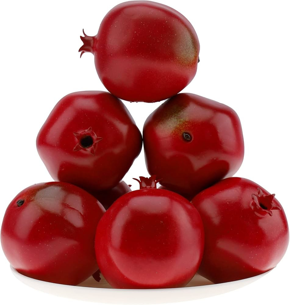 Gresorth 6pcs High Grade Fake Pomegranate Decoration Artificial Realistic Fruit Simulation for Ho... | Amazon (US)