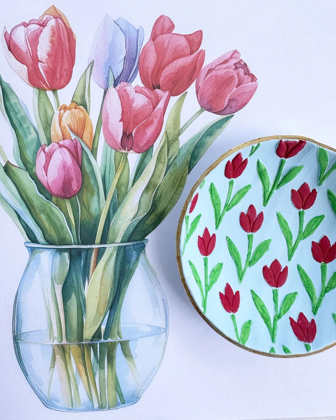 Tulips jewelry dish | Etsy (US)