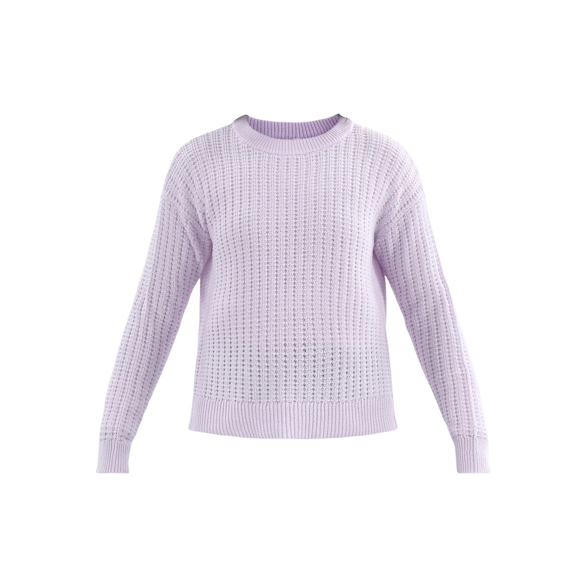 Time and Tru Women's and Women’s Plus Textured Stitch Sweater, Midweight, Sizes XS-4X | Walmart (US)