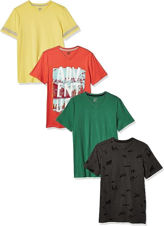 Spotted Zebra Boys' Short-Sleeve V-Neck T-Shirts | Amazon (US)