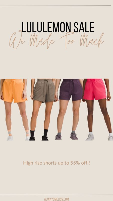 Lululemon has tons of great items on sale. I’m loving these high waisted shorts for Spring and Summer! Love the bright colors for this time of year. 

Lululemon Shorts
Women’s Shorts
Athletic Looks

#LTKFindsUnder100 #LTKFitness #LTKSaleAlert