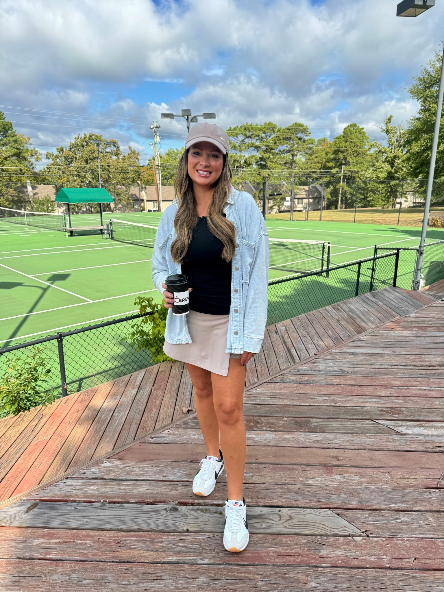 In my tennis mom era… 
Small jacket, medium tank, medium bra, Medium skirt (it is Abercrombie but out of stock), shoes fit true to size  

#LTKActive #LTKBeauty #LTKStyleTip