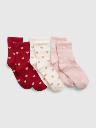 Kids Heart Print Socks (3-Pack) | Gap (US)