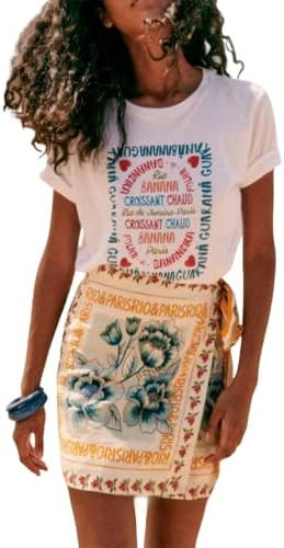 Talakeno Womens Summer Floral Wrap Short Skirt Tie Side High Waist A Line Beach Vacation Boho Min... | Amazon (US)