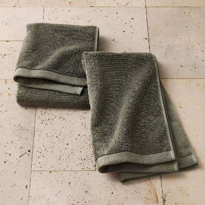 2pk Organic Hand Towel Olive - Casaluna\u2122 | Target