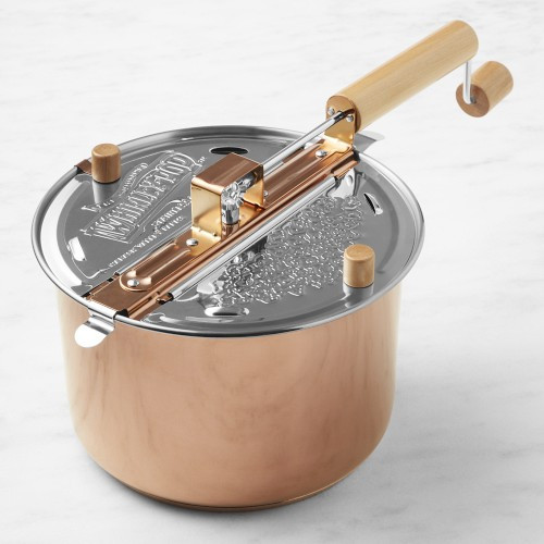 Whirley Pop Copper Plated Stainless-Steel Stovetop Popcorn Maker | Williams-Sonoma