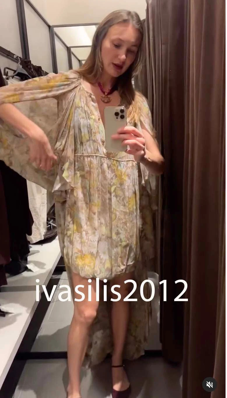 ZARA NEW WOMAN SS25 BOHO ASYMMETRIC ZW FLORAL PRINTED LONG DRESS  2750/046/024 | eBay US