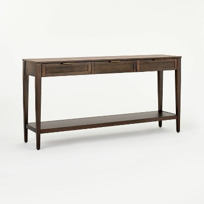 East Bluff Woven Drawer Console Table Brown - Threshold™ designed with Studio McGee | Target