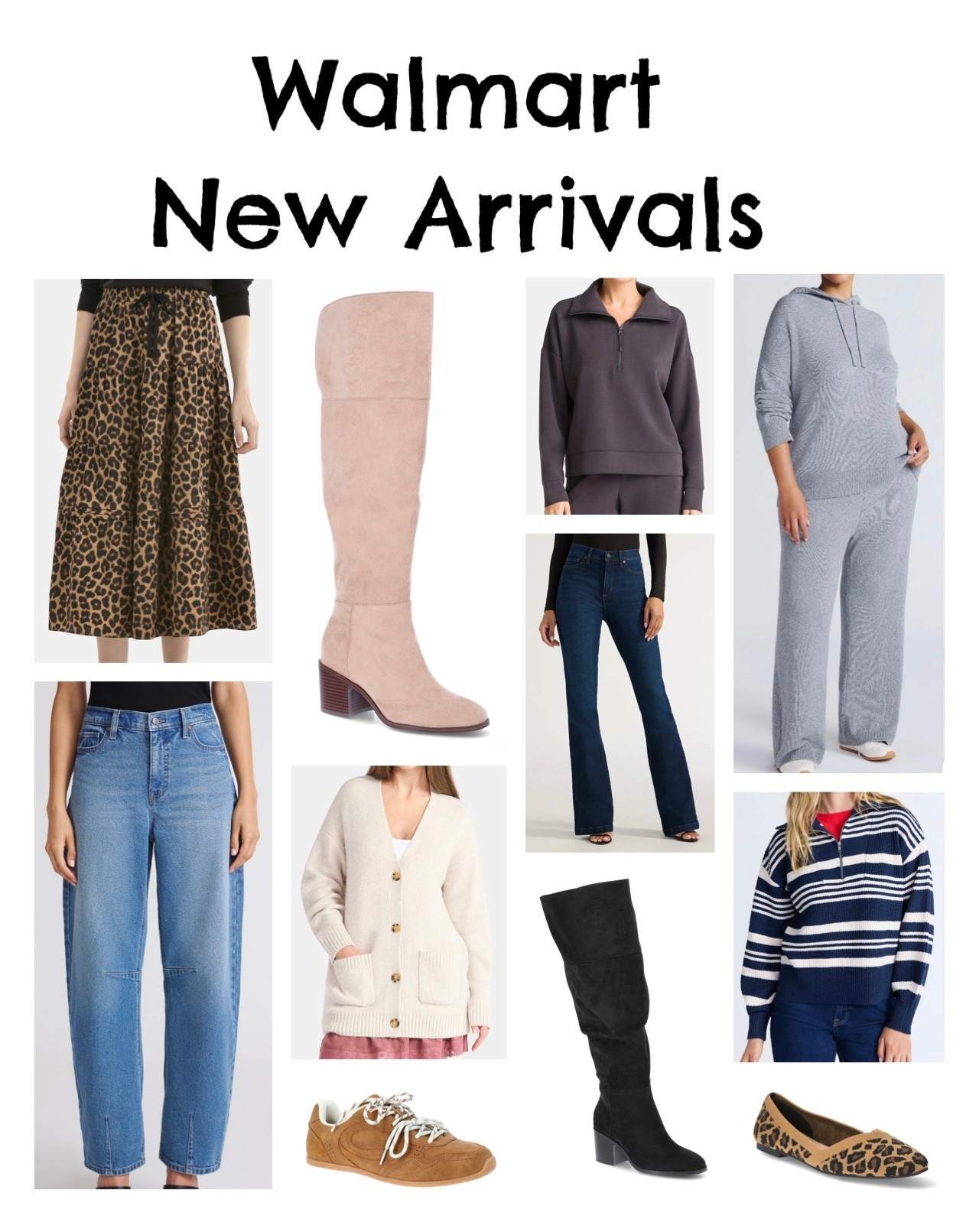 #walmartpartner #jeans #denim #sweater #boots #skirt #sneakers #flats #sweatshirt 

#LTKSeasonal #LTKFindsUnder50