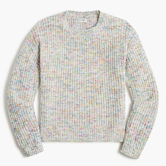 Chenille boxy crewneck sweater | J.Crew Factory