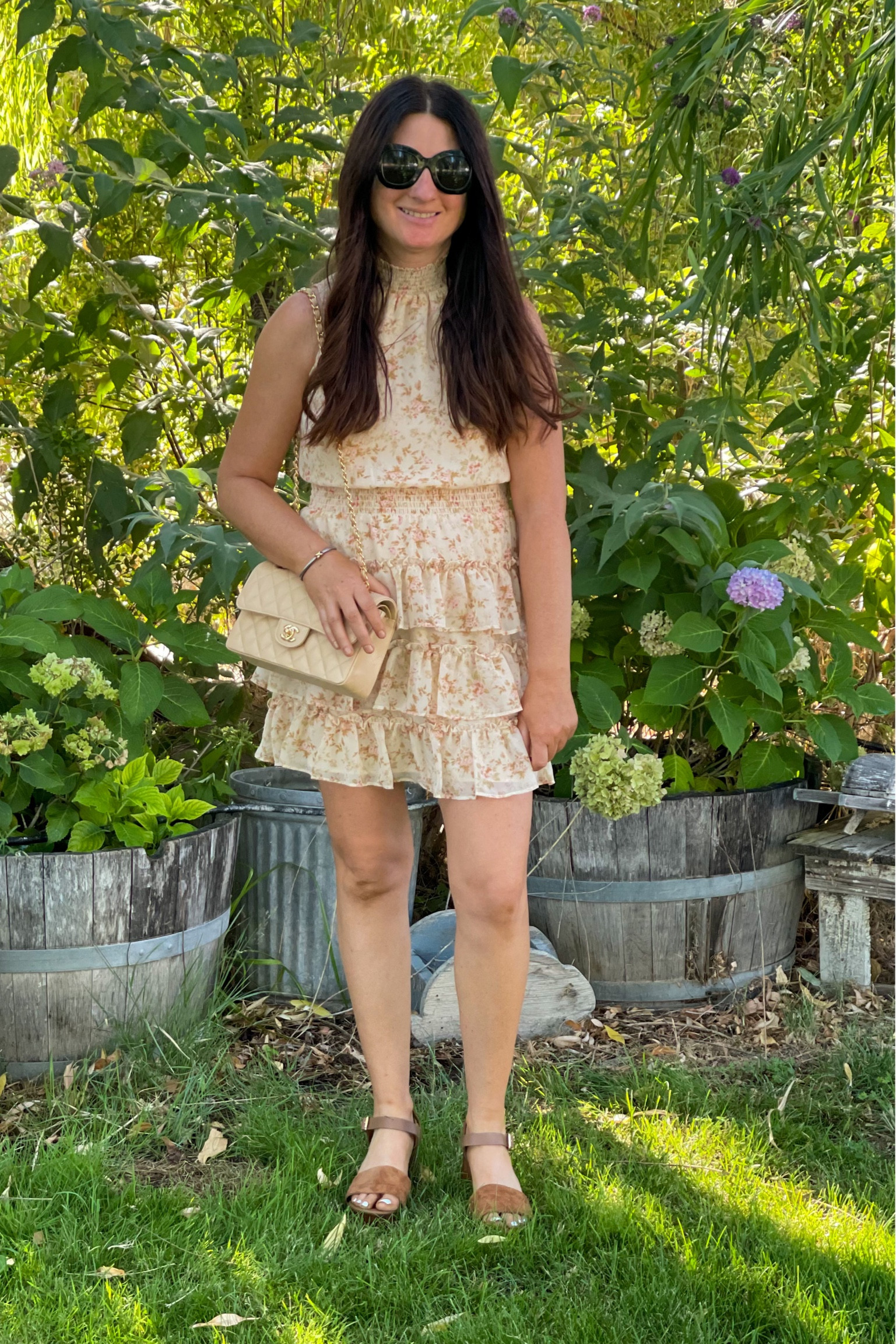 Wedding guest dress. Country concert dress. Wedding guest outfit. Country concert outfit. Summer dress. Smock summer dress. Smocked summer dress. Floral print summer dress. Floral print wedding guest dress. 💗

#LTKwedding #LTKstyletip #LTKshoecrush
