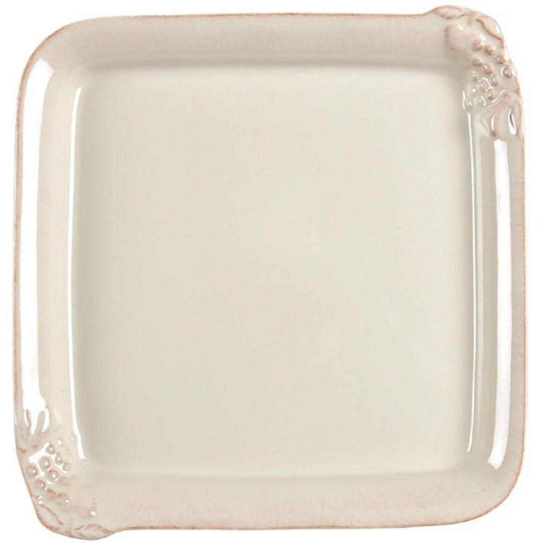 Casa Stone by Casafina Hand Painted Madeira Harvest 8" Square Trays Vanilla/Sage | Etsy (US)