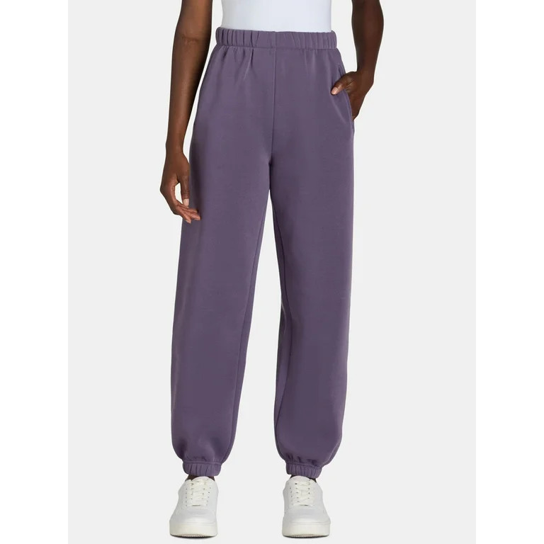 No Boundaries Fleece Jogger Pants, 28” Inseam, Women’s | Walmart (US)