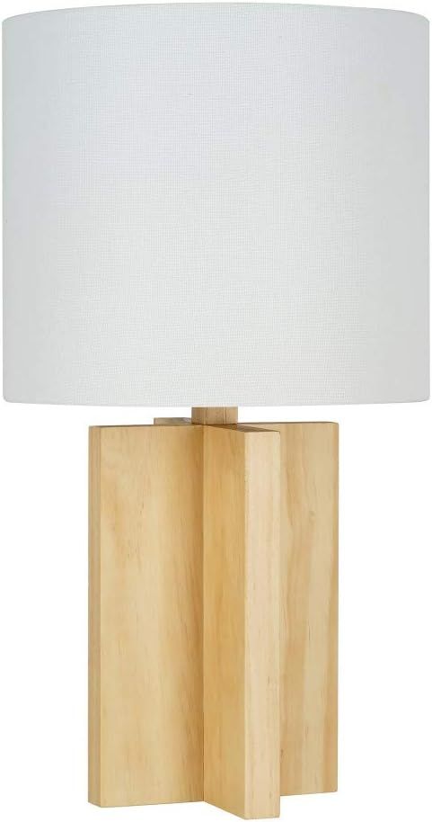 Amazon Brand – Rivet Scandinavian Real Blond Wood Table Lamp, LED Bulb Included, 17"H, Beige | Amazon (CA)