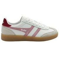 Gola Womens Viper Leather Trainer - White/Pink | Very (UK)
