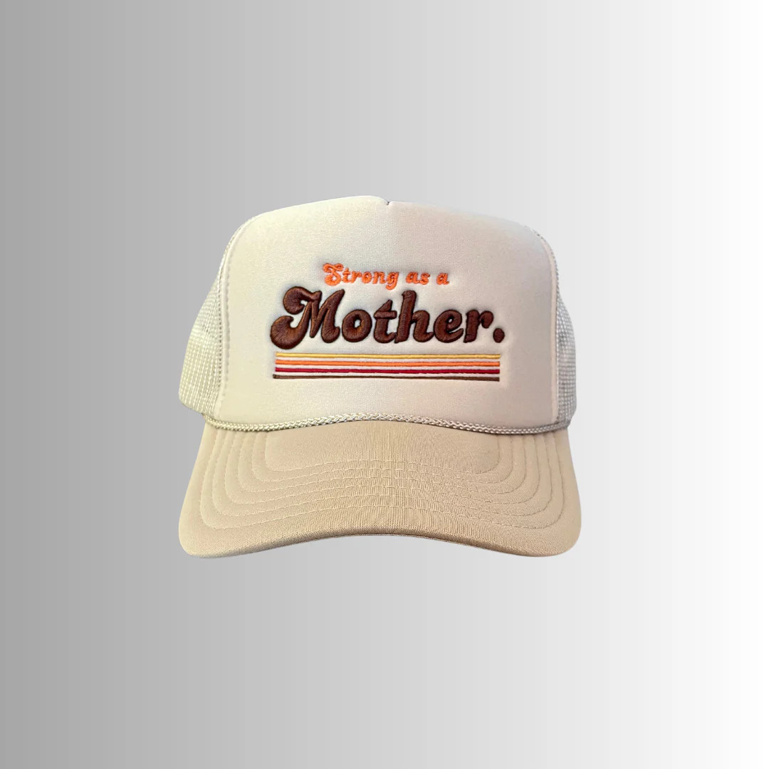RETRO MOTHER. - Embroidered Trucker Hat - Tan | Mother Hats