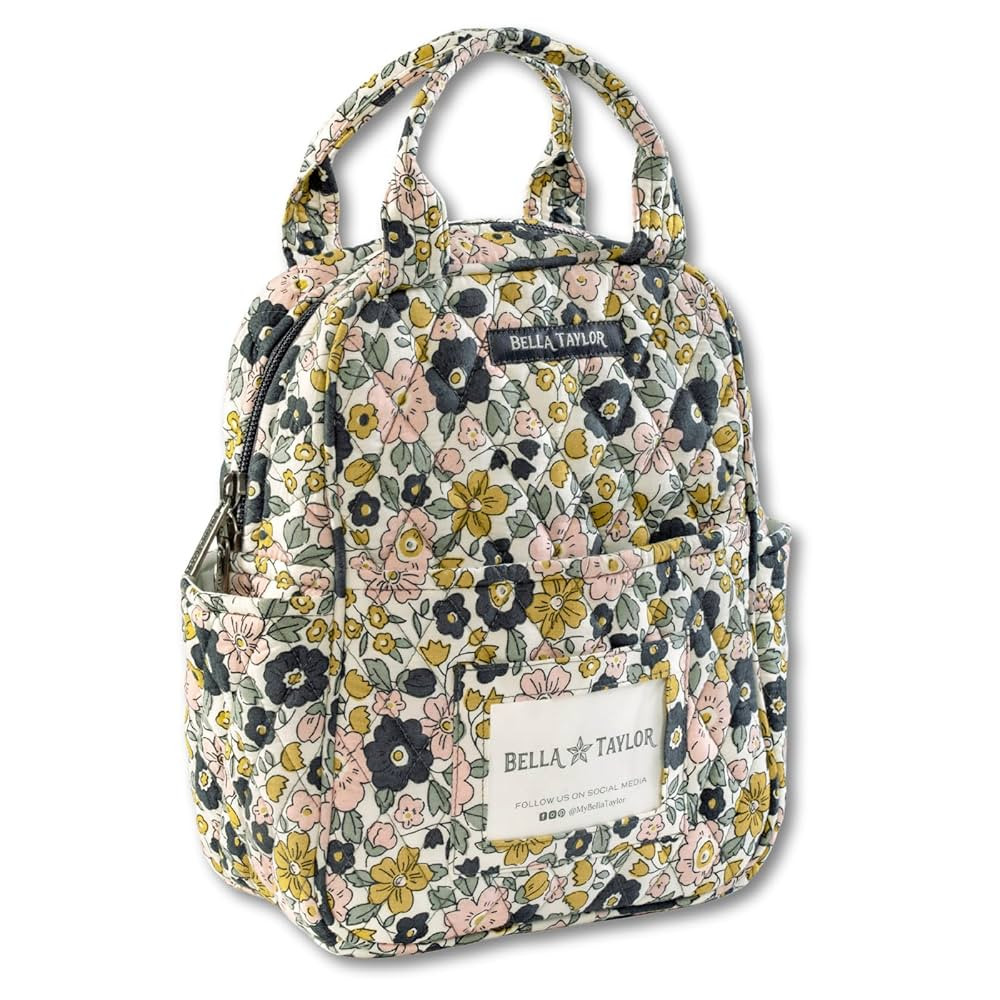 Bella Taylor Country Floral Feedsack Collection, Quilted Cotton Food Safe PEVA Lined Lunch Tote f... | Amazon (US)