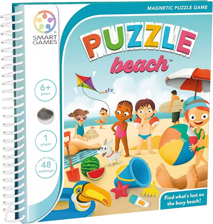 smart games - Puzzle Beach, Magnetic Puzzle Game with 48 Challenges, 6+ Years | Amazon (DE)