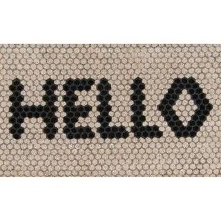 Novogratz by Momeni Hello Hex Tile Ivory Coir Doormat 1'6" X 2'6" | Bed Bath & Beyond