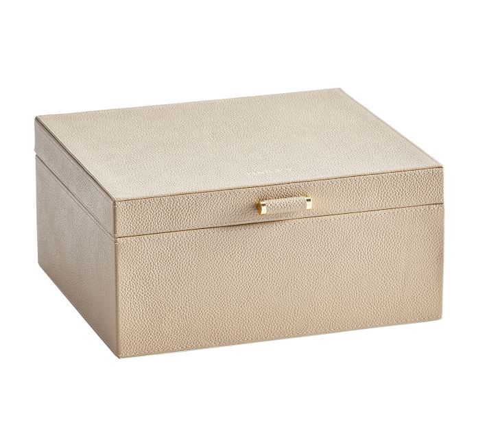 Quinn Leather Jewelry Storage Collection - Foil Debossed | Pottery Barn | Pottery Barn (US)