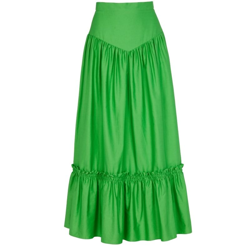 The Tove Maxi Skirt In Island Green | Wolf and Badger (Global excl. US)