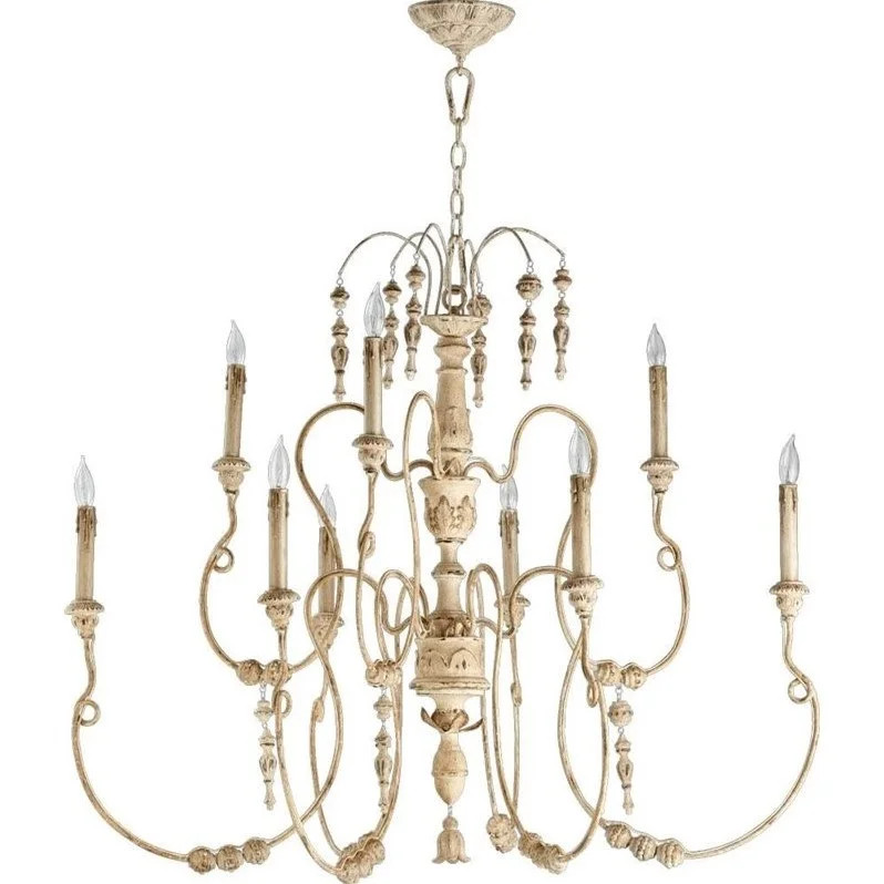 Quorum Salento 9 Light Up Chandelier in Persian White - Walmart.com | Walmart (US)