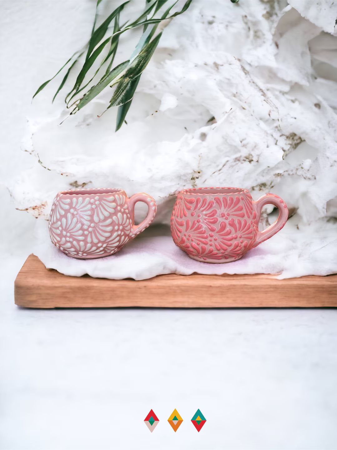 Pink Mug Talavera Ceramics by Dulce Nostalgia, Handmade Ceramic Tea Cup Flower Afternoon Tea Home... | Etsy (US)