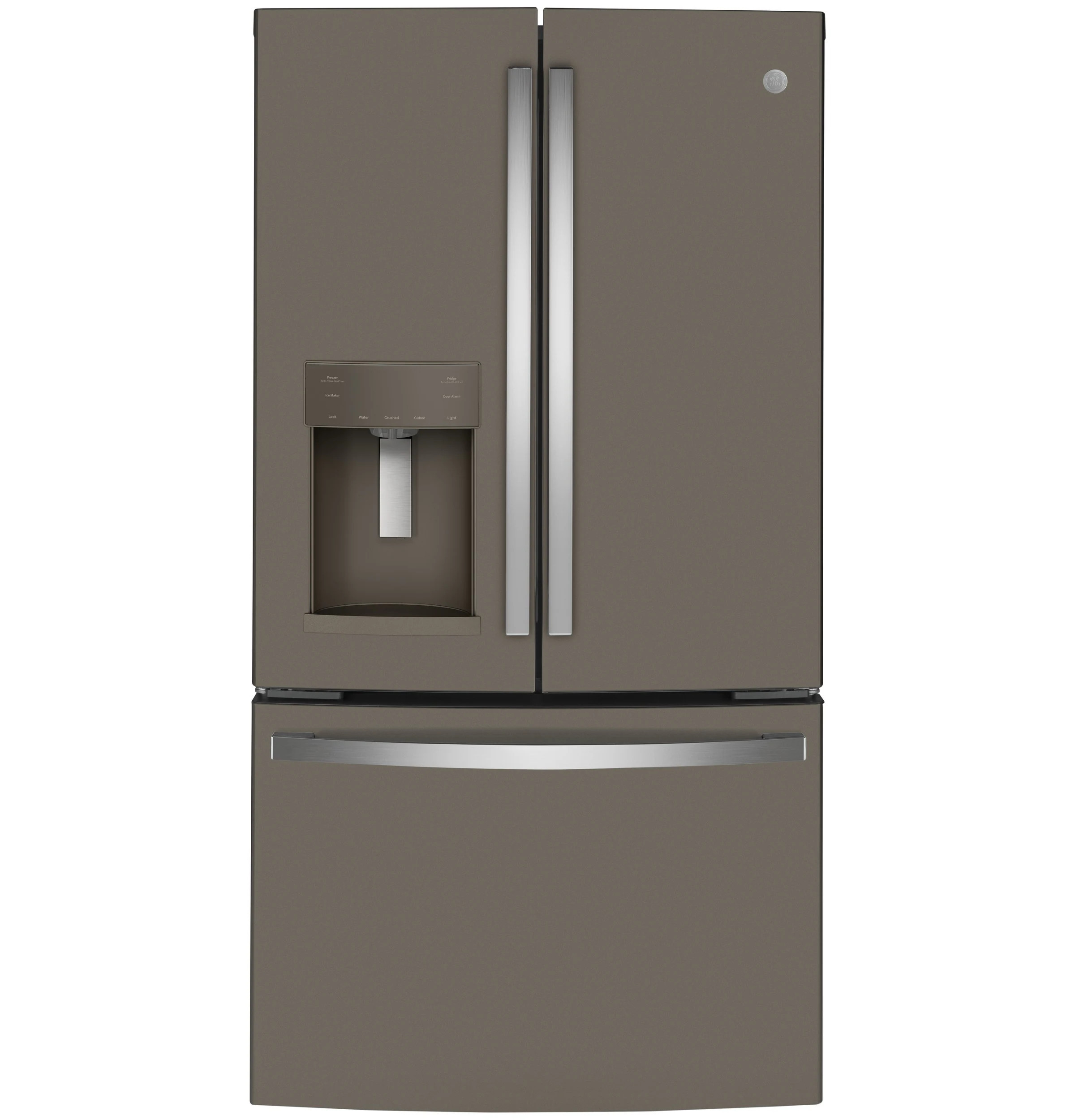 GE Counter-Depth 22.2-cu ft 3 -Door 36-in Wide French Door Refrigerator with Ice Maker with Water and Ice Dispenser ( Slate ) ENERGY STAR Certified | Lowe's