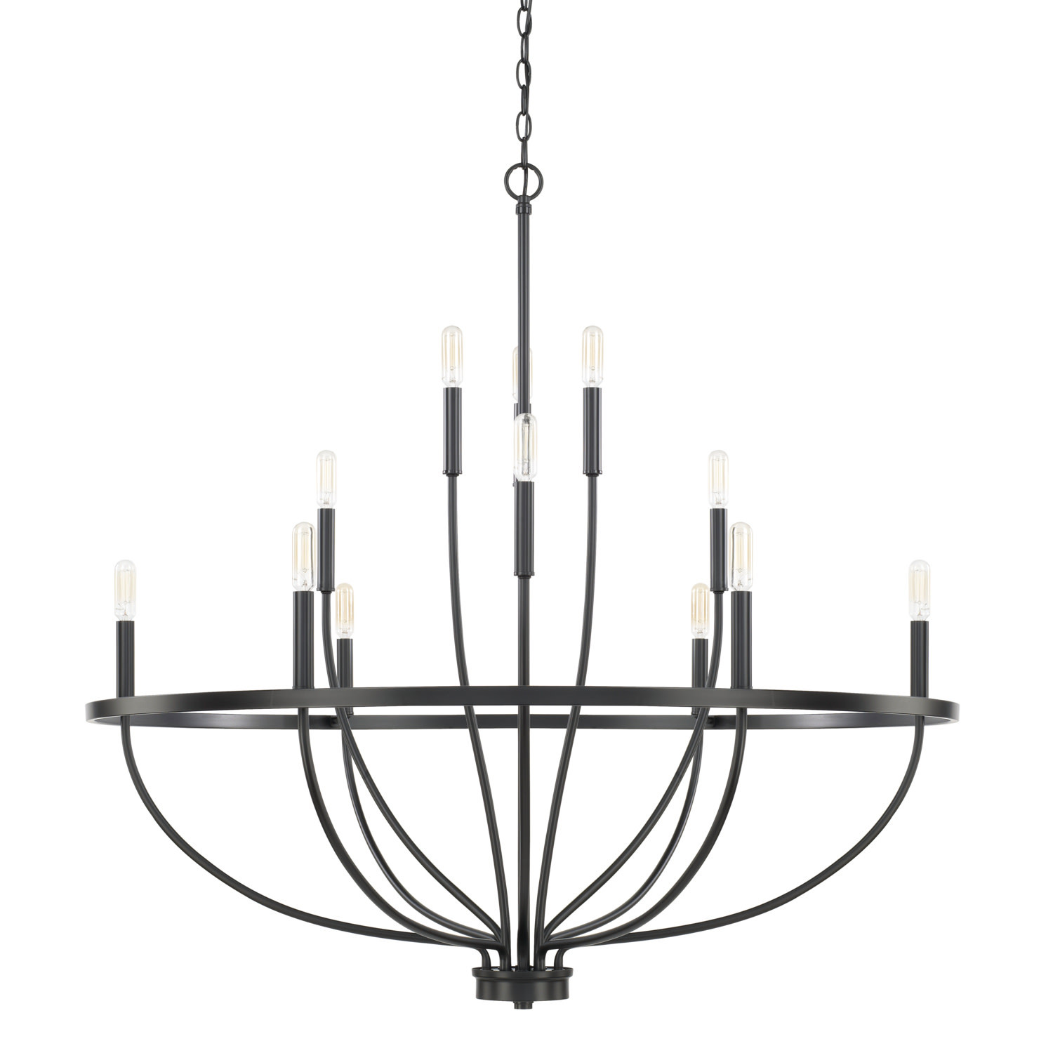 Capital Lighting 428501 Greyson 12 Light 40" Wide Taper Candle Chandelier - Black | Walmart (US)