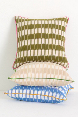 Selma Cotton Woven Ikat Pillow | Anthropologie (US)
