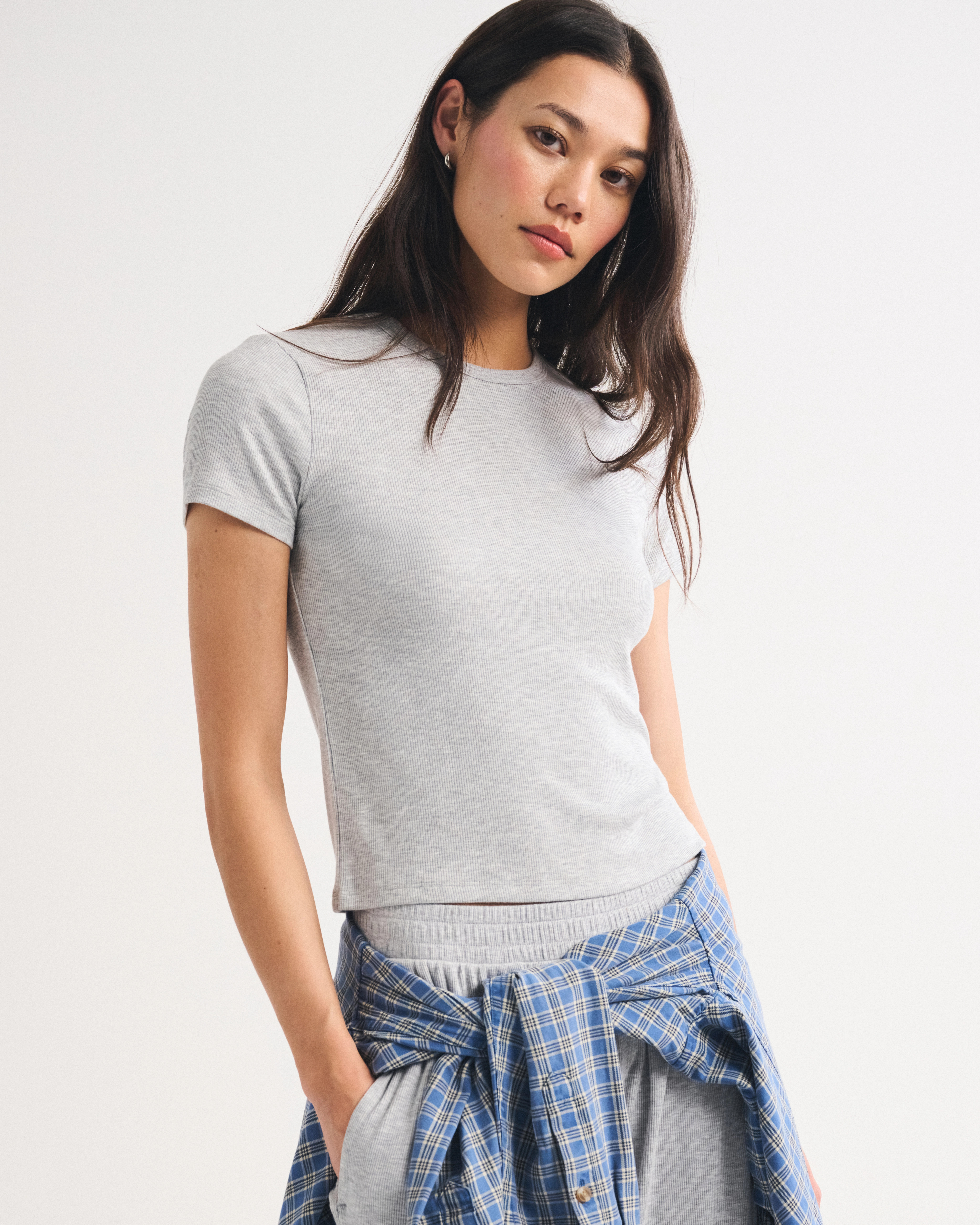 Lounge Rib Baby Tee | Abercrombie & Fitch (US)