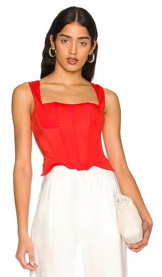 Knock Out Corset Top in Blood Orange | Revolve Clothing (Global)