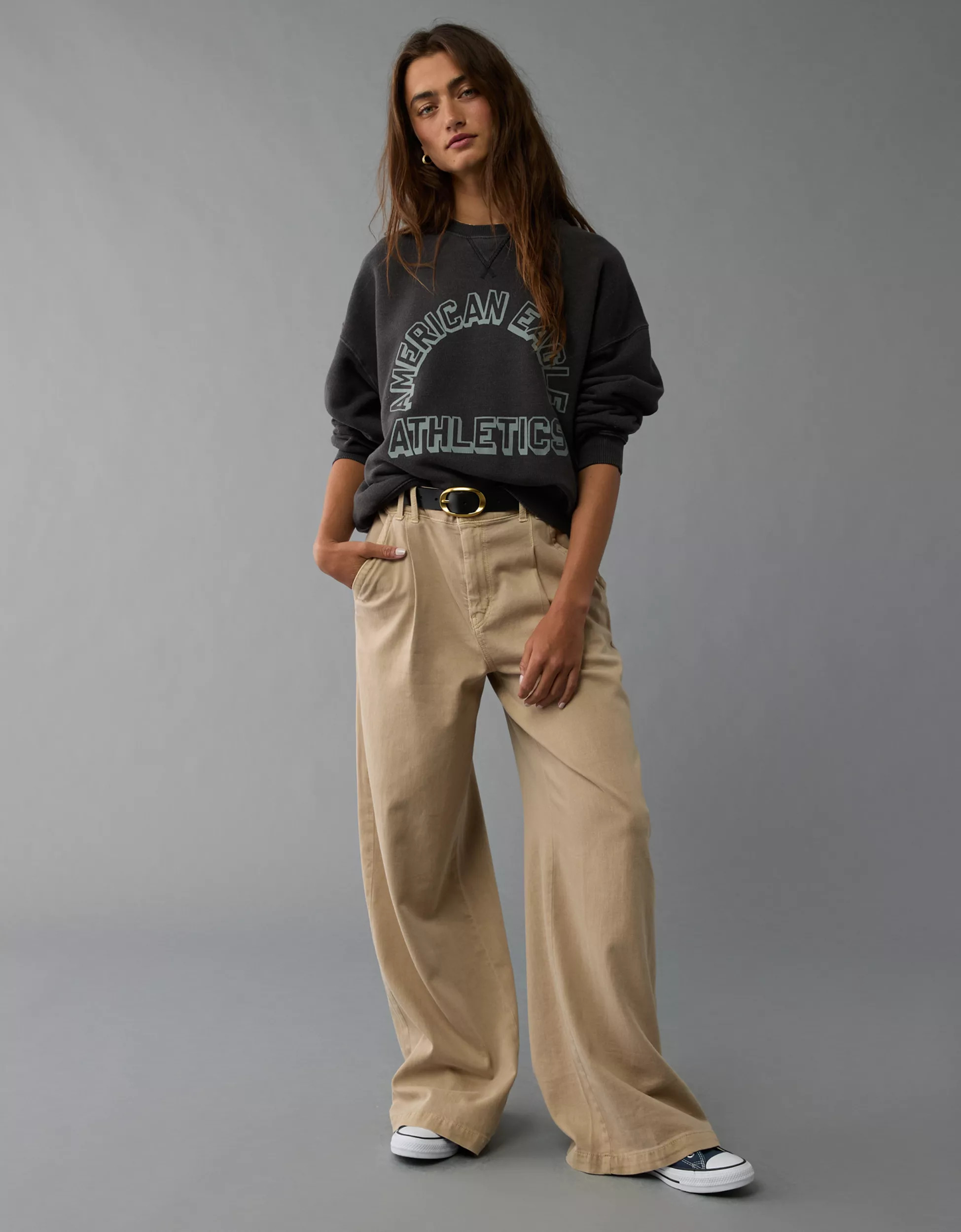 AE Relaxed Crew Neck Sweatshirt | American Eagle Outfitters (US & CA)