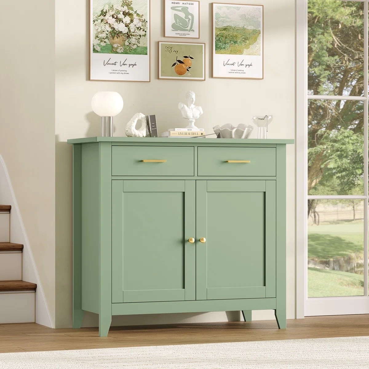 This green accent cabinet is such a statement piece while still being super functional. The drawers and cabinet doors give you plenty of storage, and the soft sage color adds the perfect pop without overwhelming your space. It’s ideal for entryways, living rooms, or even a dining area. Currently on sale for 75% off, making it an amazing deal you don’t want to miss.

Wayfair Sale

#LTKSaleAlert #LTKHome