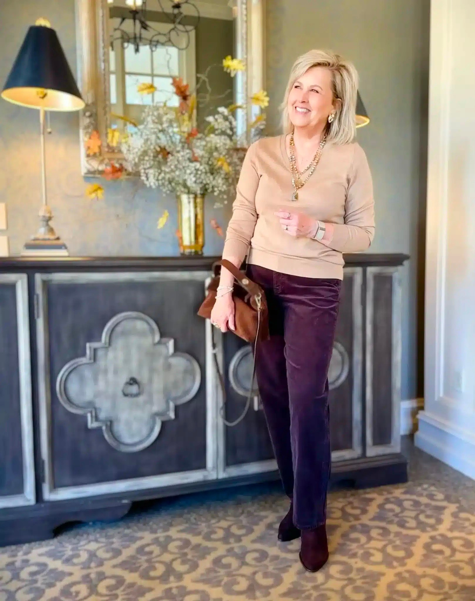 Another great holiday look that is neutral, but still festive! My sweater is a medium, pants are size large. 

#LTKHoliday #LTKWorkwear #LTKootd